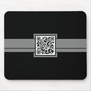 professionell QR-kod: grått-band Musmatta