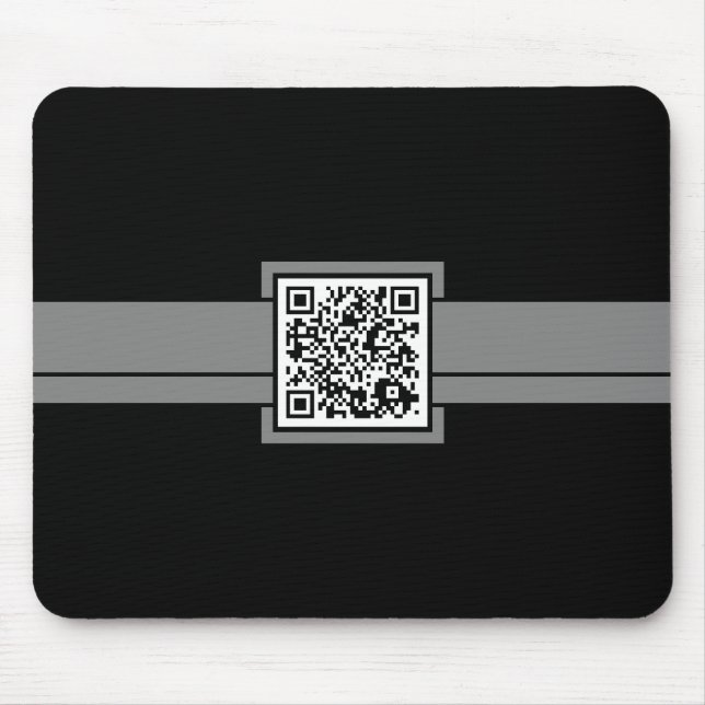professionell QR-kod: grått-band Musmatta (Framsidan)