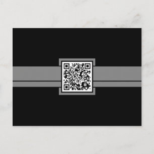 professionell QR-kod: grått-band Vykort
