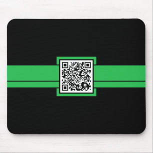 professionell QR-kod : grön banderoll Musmatta