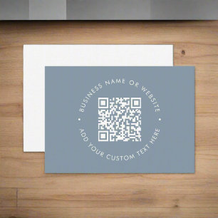 Professionell QR-kod l PR-blått Visitkort