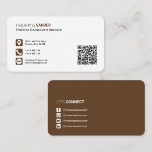 Professionell QR-kod med social-medianätverk  Visitkort