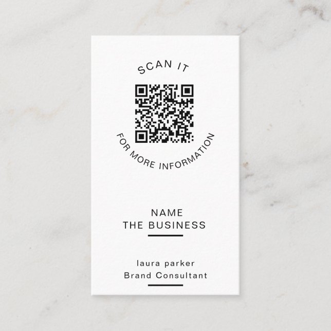 Professionell QR-kod Minimal Skannbar Kampanj  Visitkort (Framsida)