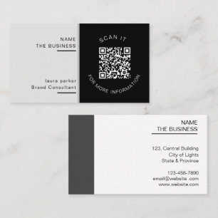 Professionell QR-kod Minimal Skannbar Kampanj  Visitkort