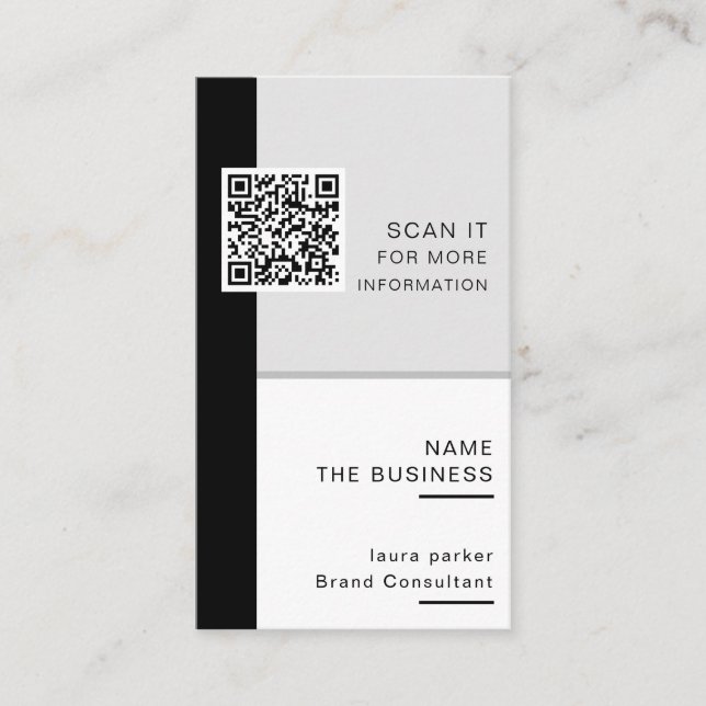 Professionell QR-kod Minimal Skannbar Promotion  Visitkort (Framsida)