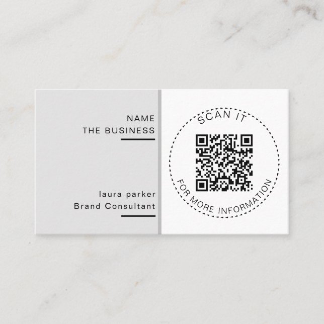 Professionell QR-kod Minimal Skannbar Promotion  Visitkort (Framsida)