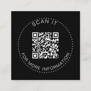 Professionell QR-kod Minimal skannerbar befordran Fyrkantigt Visitkort