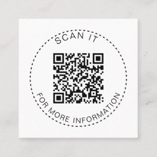 Professionell QR-kod Minimal skannerbar befordran Fyrkantigt Visitkort