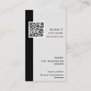 Professionell QR-kod Minimal skannerbar befordran Visitkort