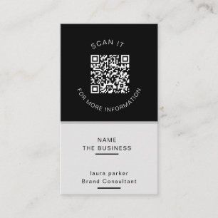 Professionell QR-kod Minimal skannerbar befordran Visitkort