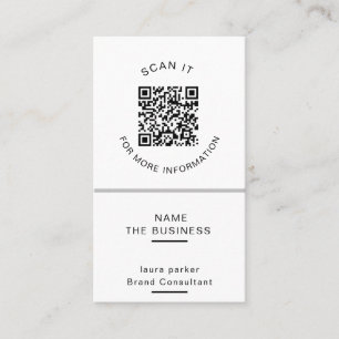 Professionell QR-kod Minimal skannerbar befordran Visitkort