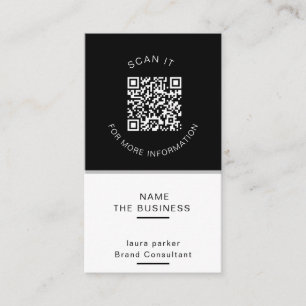 Professionell QR-kod Minimal skannerbar befordran Visitkort