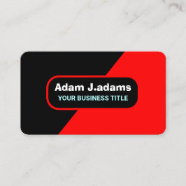 Professionell (QR-kod) Modern Bright Red & Black Visitkort