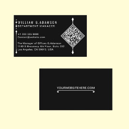 Professionell QR-kod | Modern minimal svart Visitkort