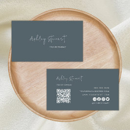Professionell Qr-kod Modern minimalistisk flotta Visitkort
