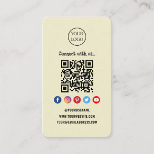 Professionell Qr-kod Social-media Anslut med oss Visitkort