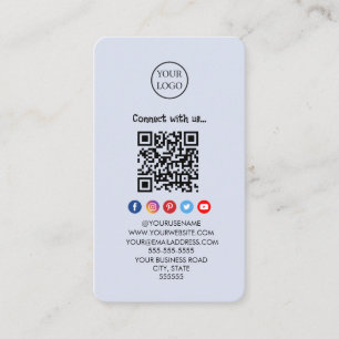 Professionell Qr-kod Social-media Anslut med oss Visitkort