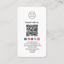 Professionell Qr-kod Social-media Anslut med oss Visitkort