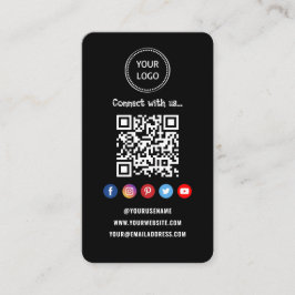 Professionell Qr-kod Social-media Anslut med oss Visitkort