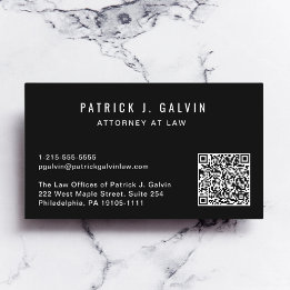 Professionell QR-kod, svart Visitkort