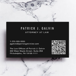 Professionell QR-kod, svart Visitkort