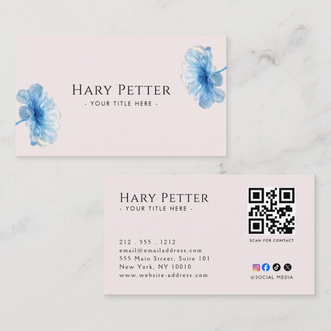 Professionell QR-kod  Visitkort (Fram/baksida)