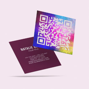 Professionell QR-kodfärgad Snyggt unik Fyrkantigt Visitkort