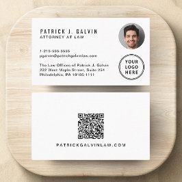 Professionell QR-kodfoto-Logotyp Visitkort
