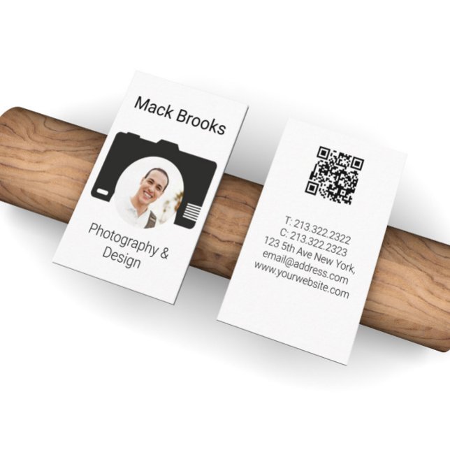 Professionell QR-kodfoto och -design Visitkort (Skapare uppladdad)