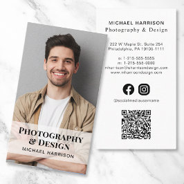 Professionell QR-kodfoto-Social-media Visitkort