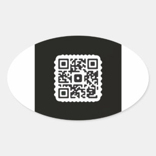 Professionell QR-kodmärkning för handlare" Ovalt Klistermärke