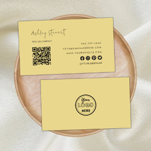 Professionell Qr-Logotyp Modern Trendig Groovy Visitkort