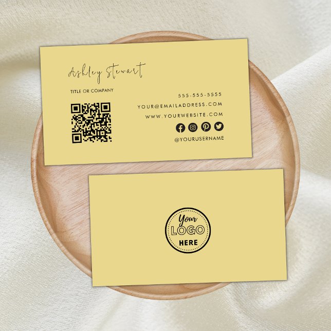 Professionell Qr-Logotyp Modern Trendig Groovy Visitkort (Skapare uppladdad)