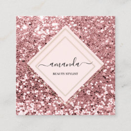 Professionell Ram skönhet Spa Glitter Fyrkantigt Visitkort