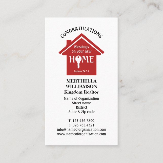 Professionell REAL GODS AGENT Realtor Visitkort (Framsida)
