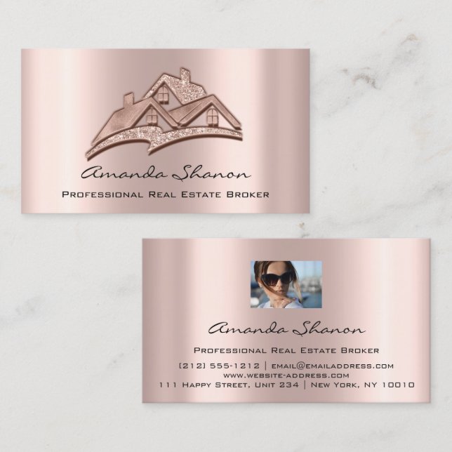 Professionell Real Gods Broker Agent Ro fotto Visitkort (Fram/baksida)