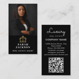 Professionell Real Gods Realtor Lägg till bild QR- Visitkort