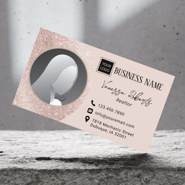 Professionell Real Gods Realtor Ro Guld fotto Visitkort (Skapare uppladdad)