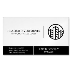 Professionell Realtor Investor Magnetiska Visitkort