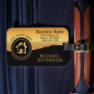 Professionell Realtor - Svart och Guld Bagagebricka