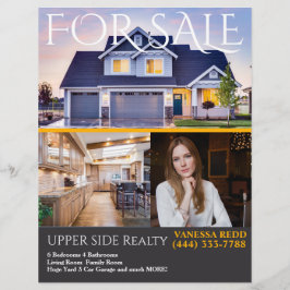 Professionell Realty Flyer för Gods vid försäljnin
