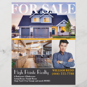 Professionell Realty Flyer för Gods vid försäljnin