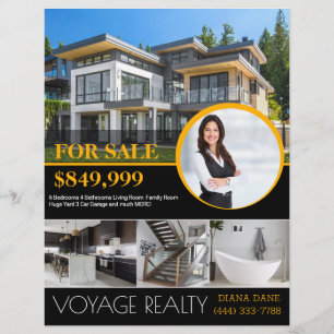 Professionell Realty Flyer för Gods vid försäljnin