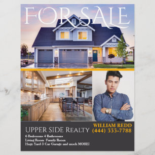 Professionell Realty Flyer för Gods vid försäljnin
