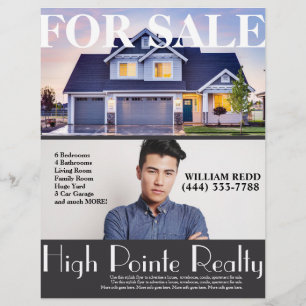 Professionell Realty Flyer för Gods vid försäljnin