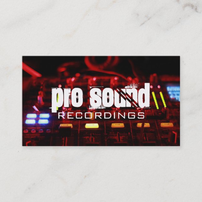 Professionell Recording Studio Music Artists Visitkort (Framsida)