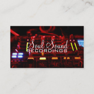 Professionell Recording Studio Music Artists Visitkort