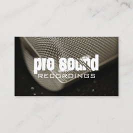 Professionell Recording Studio Music Artists Visitkort