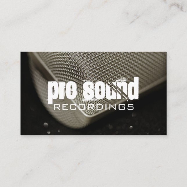 Professionell Recording Studio Music Artists Visitkort (Framsida)