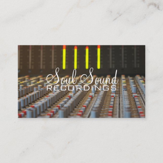Professionell Recording Studio Music Artists Visitkort (Framsida)